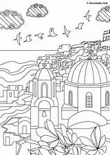 Coloring Pages Santorini Book Adult Colouring Printable Greece Ausmalbilder Greek Kids Modern House Flower Sheets Choose Board Abstract Club sketch template