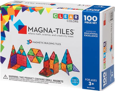 magna tiles clear colors  piece set valtech