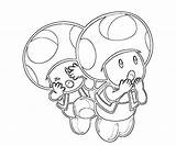Mario Toad Coloringhome Toadette sketch template