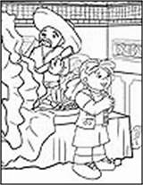 Coloring Girl Guide Pages Mexican Mexico Fiesta sketch template
