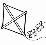 Kite Clipart Clip Library Coloring Shape sketch template