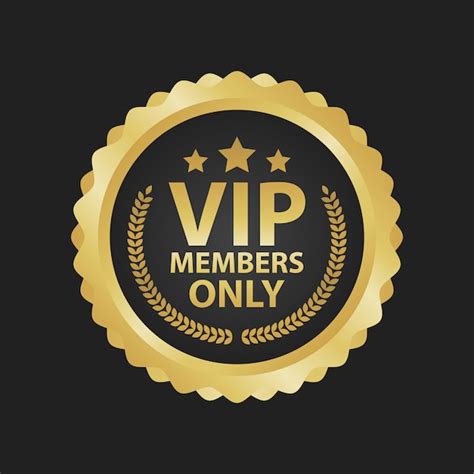 premium vector vip members only premium golden badge