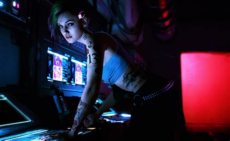 Judy Alvarez Cyberpunk 2077 Video Games Tattoo 2k Wallpaper