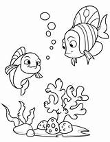 Coloring Fish Coral Pages Book Categories sketch template