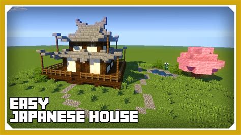 minecraft how to build a japanese house tutorial easy survival