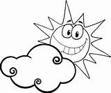 Coloring Cloud Sun Clouds Pages Drawing Behind Stratus Storm Kids Smiling Cirrus Color Getdrawings Pencil Getcolorings Template sketch template
