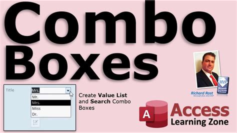 microsoft access combo boxes  list  search combo boxes find records youtube