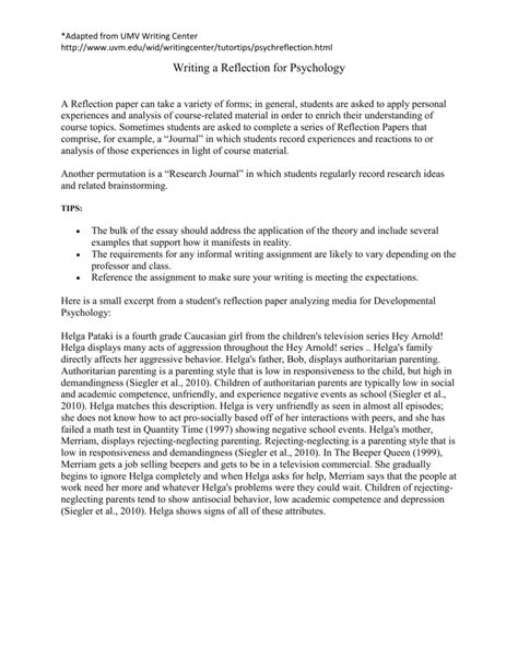 individual psychology reflection essay  sitedoctorg