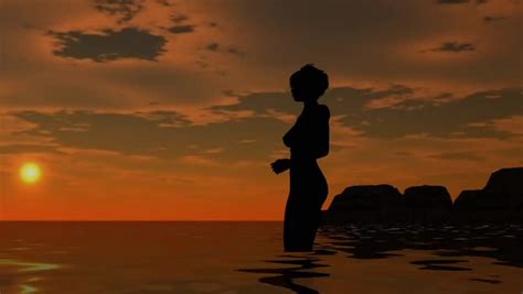 woman on the beach in sunset nude silhouette stock footage video 5919320 shutterstock