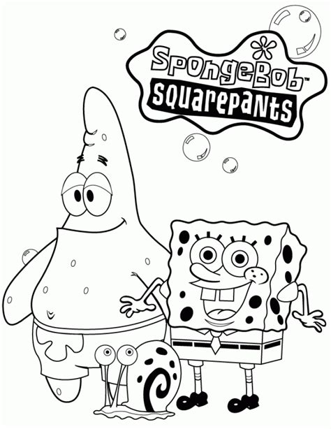 printable spongebob squarepants coloring pages
