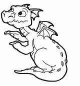 Coloring Dragon Pages Cute Popular sketch template