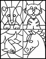 Glass Stained Coloring Pet Kids Pages Craft Printable Easy Color Stain Crafts Tiffany Christmas Printables Animal Kid Template Print Getcolorings sketch template