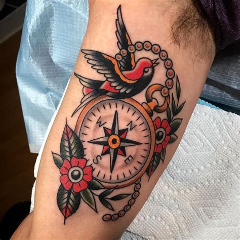 Pin By Sarah Harder On Tattoos Traditional Compass