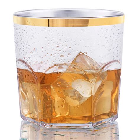 copo whisky de plastico cristal linha ouro  transfer ml brasko brasil suprimentos
