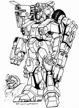 Robotech Cyclone Mecha Chuckwalton Anime Crusader Coloring Macross Robot Marines Battloid Expeditionary Veritech Palladium sketch template