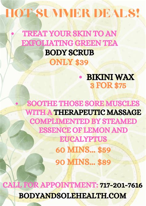 spa massage specials and packages lancaster pa