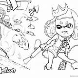 Splatoon Squid sketch template