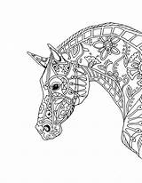 Coloring Horse Pages Zentangle Adult Sfr Mandala Books Pro Zum Head Colouring Printable Craft Color Fr Mandalas Ausdrucken Muster Pixel sketch template
