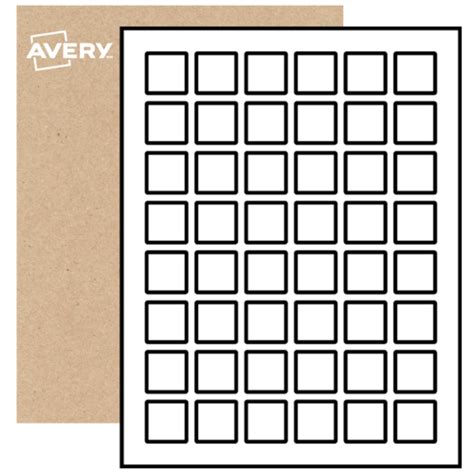 printable square labels matte white paper    avery