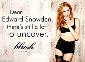 sexy lingerie brand finds  muse  whistleblower edward snowden   ad campaign