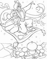 Coloring Jasmine Aladdin Pages Popular sketch template