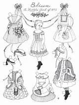 Paper Coloring Dolls Doll Printable Victorian Girls Pages Color Colouring Vintage Choose Board Helen sketch template