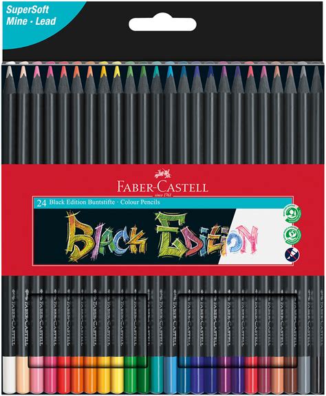 faber castell black edition colouring pencils assorted colours pack