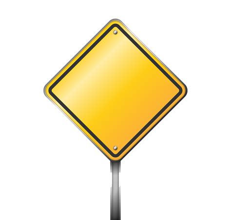 traffic sign warning sign icon blank yellow road signs png