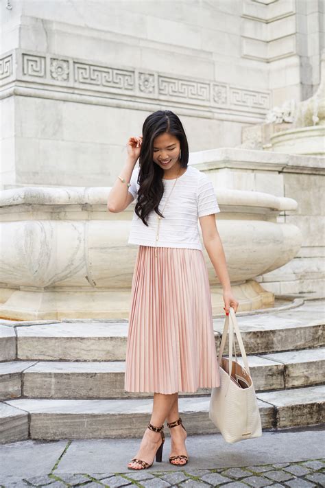 pink pleated skirt skirt  rules nyc style blogger
