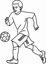 Football Coloring Pages Printable Print Soccer Size sketch template