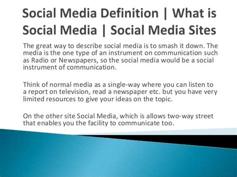 social media definition   social media social media sites