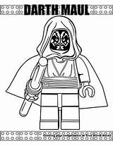 Lego Darth Maul Revan Duel Bricks Bespin sketch template