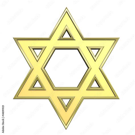 gold judaism religious symbol star  david isolated  white stock illustration adobe stock