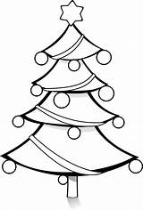 Christmas Clipart Coloring Ornaments Clip Tree Use sketch template