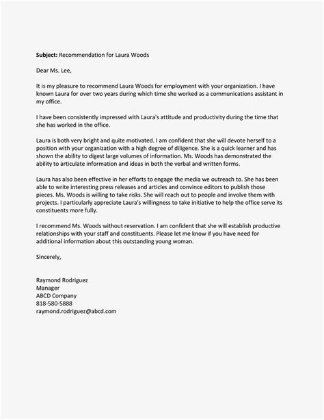 letter  recommendation  employee  manager invitation template