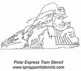 Polar Train Express Coloring Pages Clipart Print Line Cliparts Gif Library sketch template