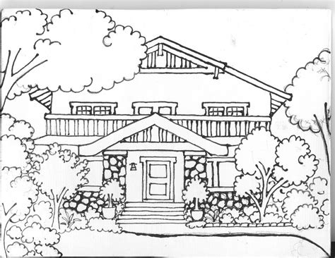 coloriage maison  batiments  architecture dessin  colorier