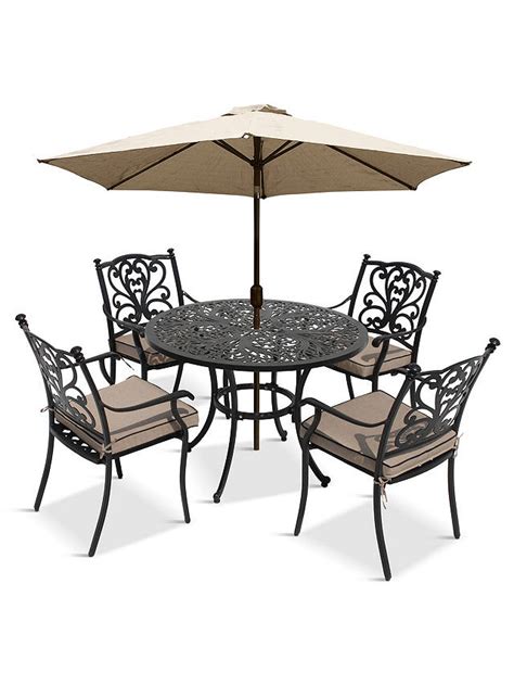 lg outdoor devon  seater garden dining table  chairs set