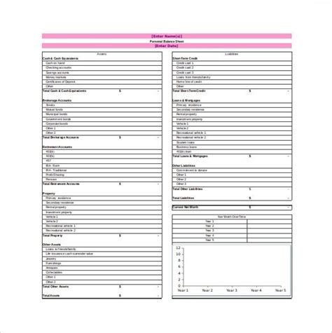 balance sheet templates   formats  word excel
