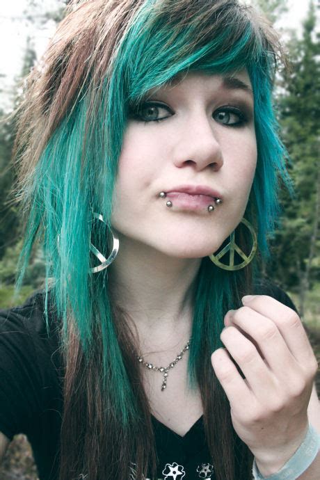 cute girls green hair make up photography image 244917 on