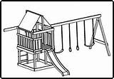 Jungle Gym Swing Plans Set Playset Playhouse Fort Plan Backyard Deluxe Playground Step Swings Guides Unique Theclassicarchives Kids Build Construction sketch template