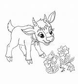 Coloritura Goatling Fumetto Illustrazione sketch template