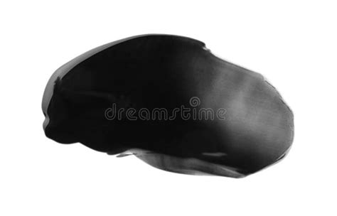 black paint sample  white background top view stock image image