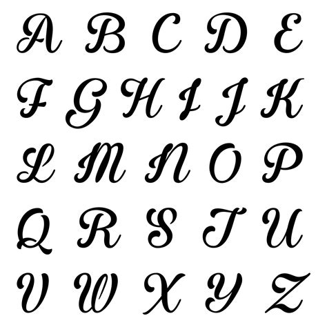 fancy letter stencils  printable