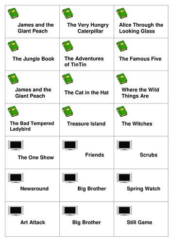charades cards teaching resources