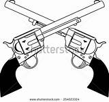 Western Gun Clipart Pistol Crossed Old Clipartmag Tattoo West Webstockreview sketch template