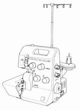 Juki 654de Lockmachine Overlockers Overlock Surjeteuse Onderdelen Naaimachine sketch template