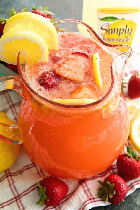 Sparkling Strawberry Lemonade ~ Quick Easy Refreshing Lemonade For