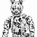 Springtrap Fnaf Coloring Pages Foxy Drawing Nightmare Spring Trap Body Bonnie Colouring Color Printable Getcolorings Print Getdrawings Deviantart Collection Colori sketch template
