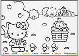 Coloring Pages Kitty Hello Color Number Hellokitty Numbers Printable Print Characters Kids Printables Card Hellokids Sanrio Coloringpagesonly sketch template